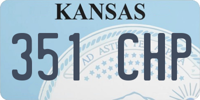 KS license plate 351CHP