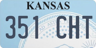 KS license plate 351CHT