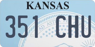KS license plate 351CHU