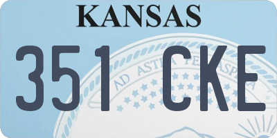 KS license plate 351CKE