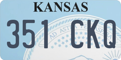 KS license plate 351CKQ