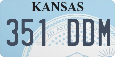KS license plate 351DDM