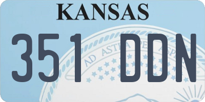 KS license plate 351DDN