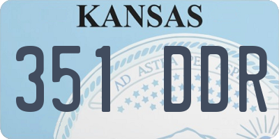KS license plate 351DDR