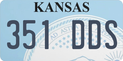 KS license plate 351DDS