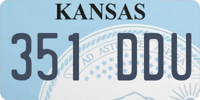 KS license plate 351DDU