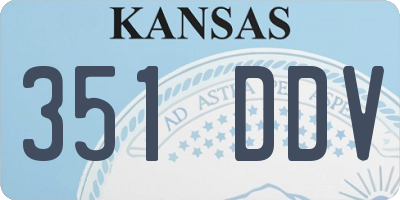 KS license plate 351DDV