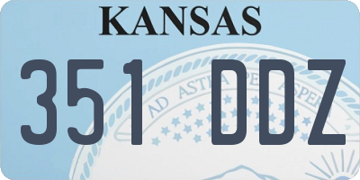 KS license plate 351DDZ