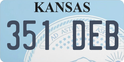 KS license plate 351DEB