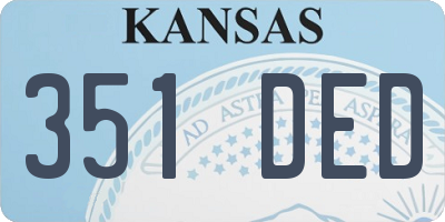 KS license plate 351DED