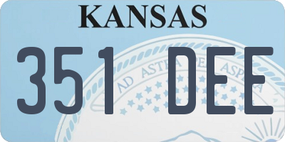KS license plate 351DEE