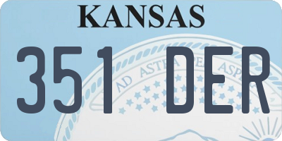 KS license plate 351DER
