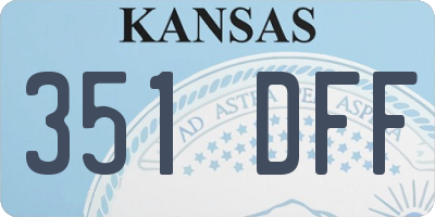 KS license plate 351DFF