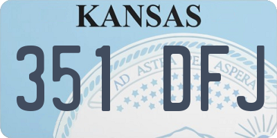 KS license plate 351DFJ
