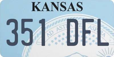 KS license plate 351DFL