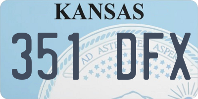 KS license plate 351DFX