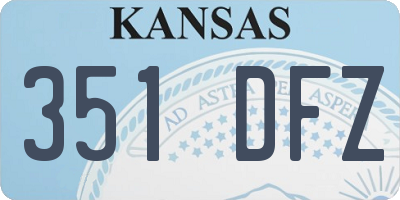 KS license plate 351DFZ