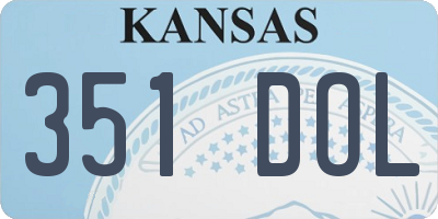 KS license plate 351DOL