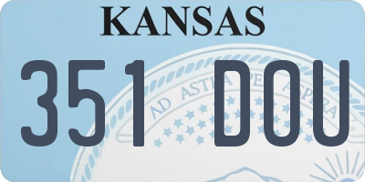 KS license plate 351DOU