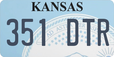 KS license plate 351DTR