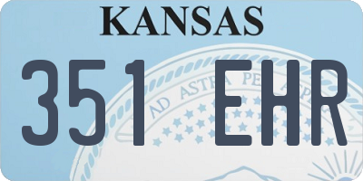 KS license plate 351EHR