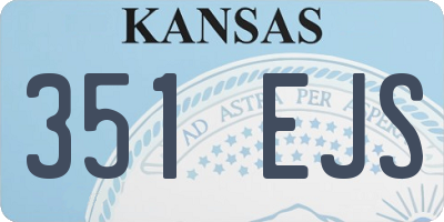 KS license plate 351EJS