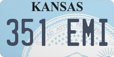 KS license plate 351EMI