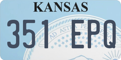 KS license plate 351EPQ
