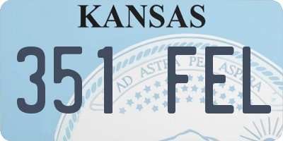 KS license plate 351FEL