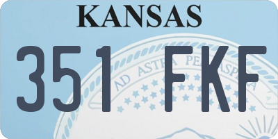 KS license plate 351FKF