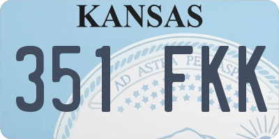 KS license plate 351FKK