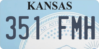 KS license plate 351FMH