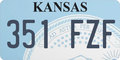 KS license plate 351FZF