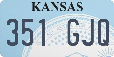 KS license plate 351GJQ