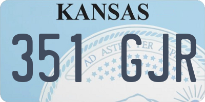 KS license plate 351GJR