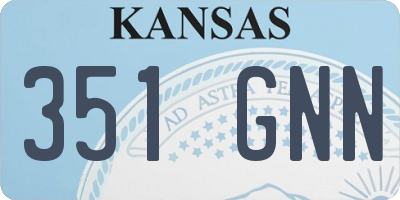 KS license plate 351GNN