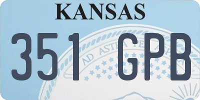 KS license plate 351GPB