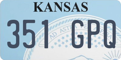 KS license plate 351GPQ