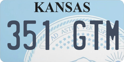 KS license plate 351GTM