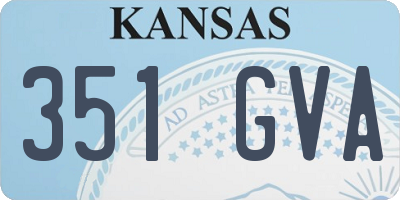 KS license plate 351GVA