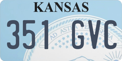 KS license plate 351GVC