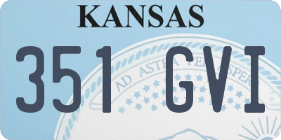 KS license plate 351GVI