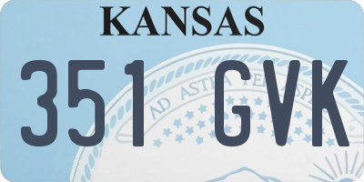 KS license plate 351GVK