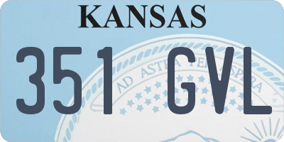 KS license plate 351GVL