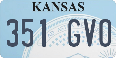 KS license plate 351GVO