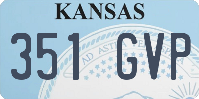 KS license plate 351GVP