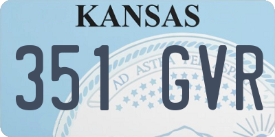 KS license plate 351GVR
