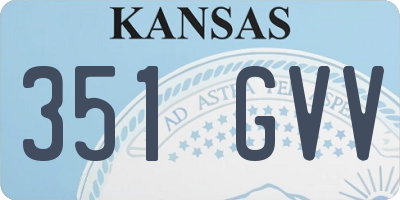 KS license plate 351GVV