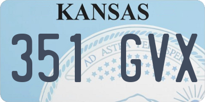 KS license plate 351GVX