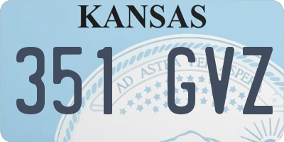 KS license plate 351GVZ